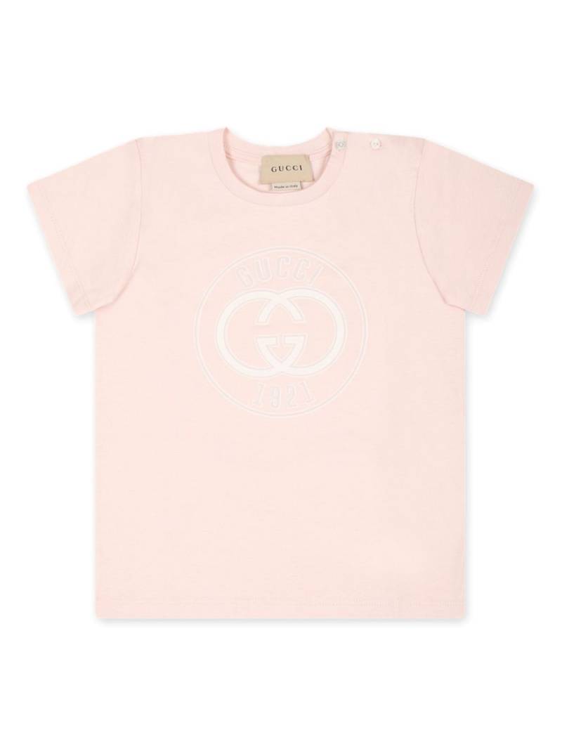 Gucci Kids logo-print cotton T-shirt - Pink von Gucci Kids