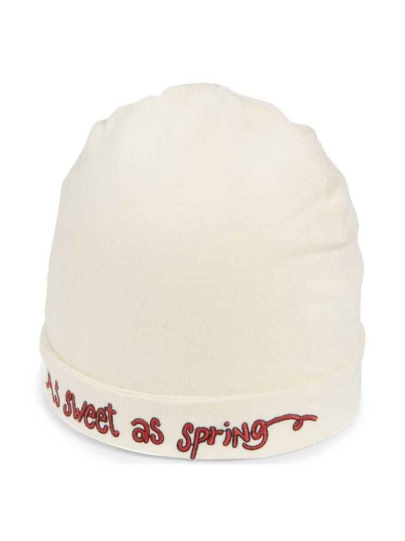 Gucci Kids logo-print cotton beanie - White von Gucci Kids