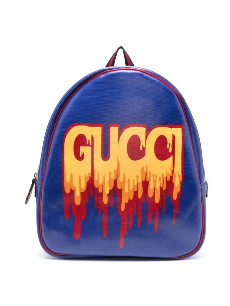 Gucci Kids logo-print faux-leather backpack - Blue von Gucci Kids