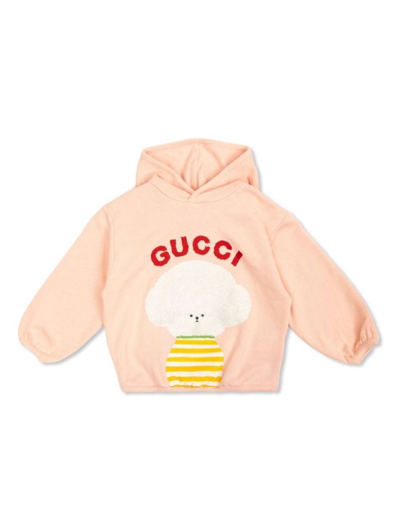 Gucci Kids logo-print hoodie - Pink von Gucci Kids