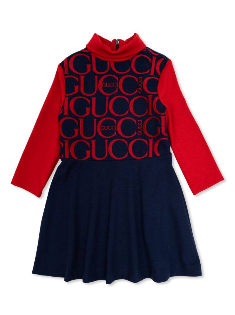 Gucci Kids logo-print midi dress - Red von Gucci Kids