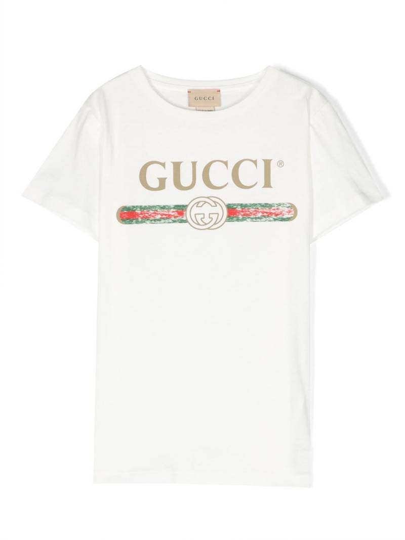 Gucci Kids logo-print short-sleeved T-shirt - White von Gucci Kids