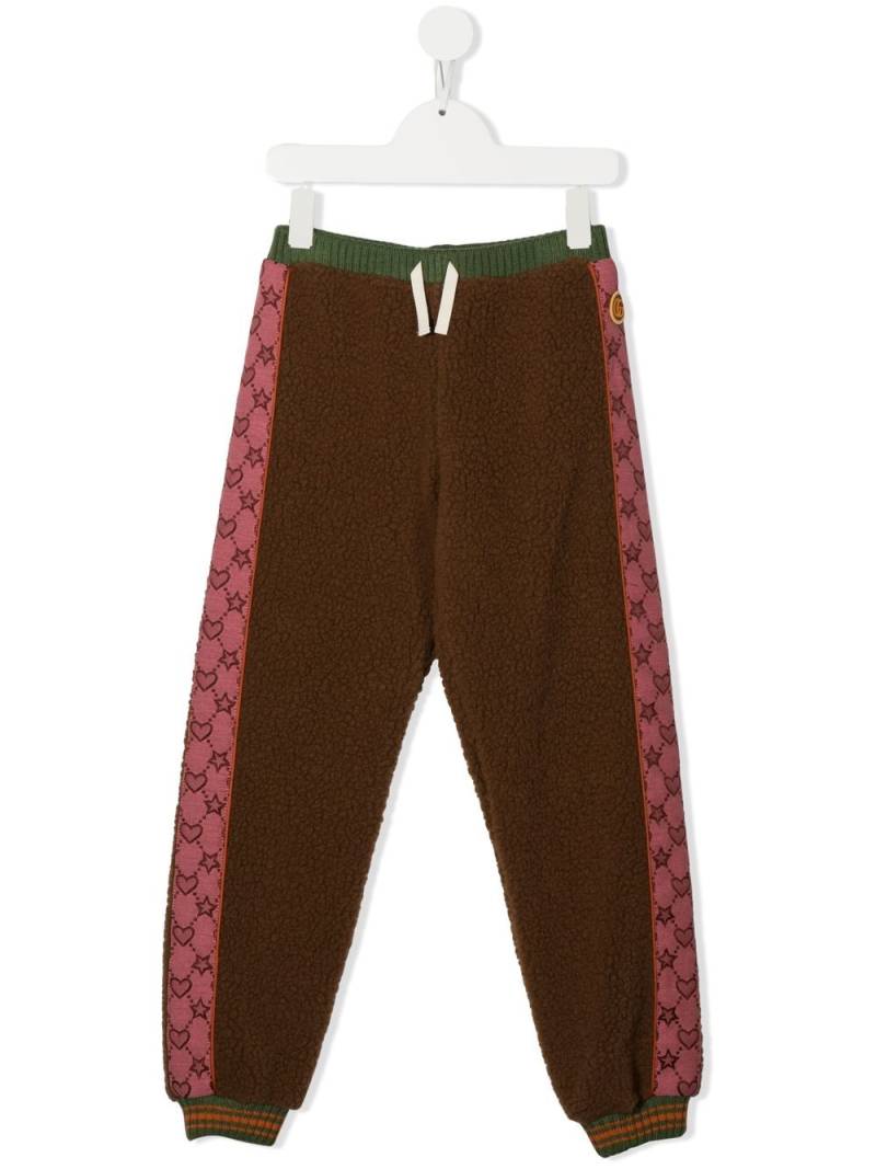 Gucci Kids logo-tape fleece track pants - Brown von Gucci Kids