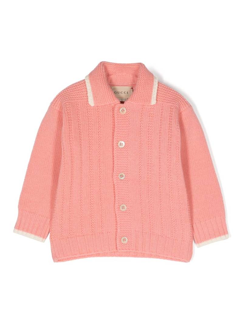 Gucci Kids long-sleeve collared cardigan - Pink von Gucci Kids