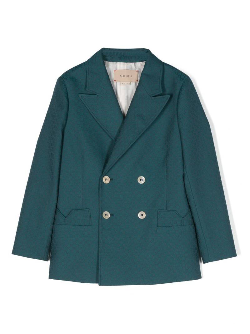 Gucci Kids mini Square G-check wool jacket - Blue von Gucci Kids