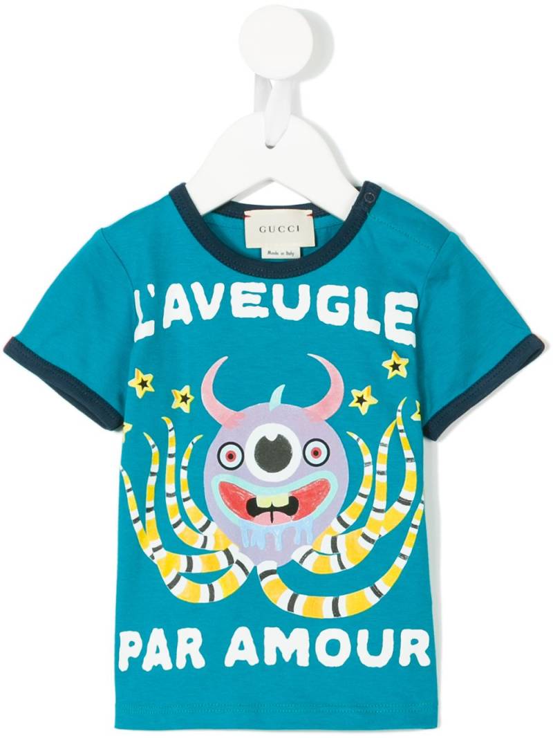 Gucci Kids octopus print T-shirt - Blue von Gucci Kids