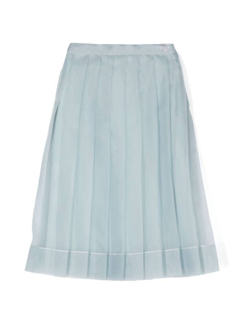 Gucci Kids pleated silk-organza skirt - Blue von Gucci Kids