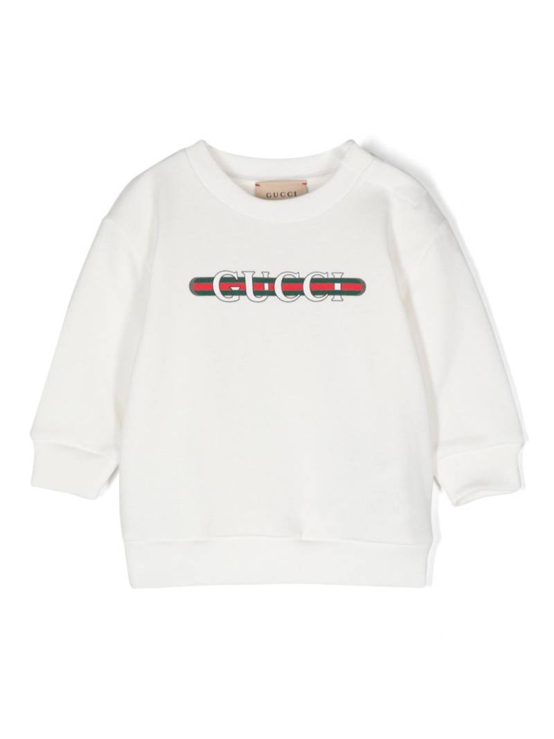 Gucci Kids printed cotton sweatshirt - White von Gucci Kids