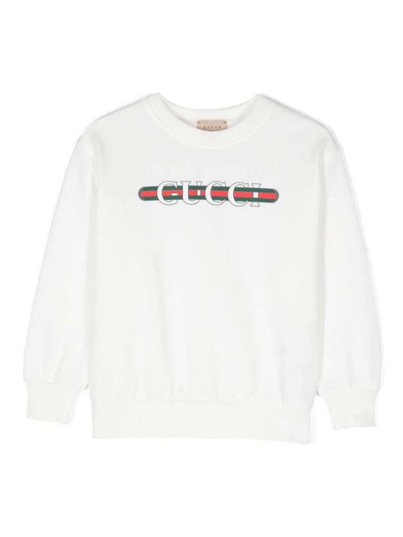 Gucci Kids printed cotton sweatshirt - White von Gucci Kids