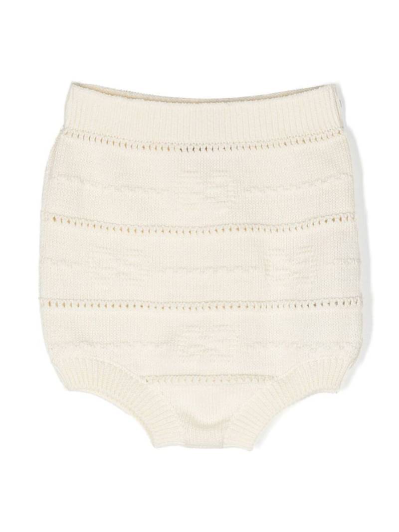 Gucci Kids ribbed knitted shorts - Neutrals von Gucci Kids