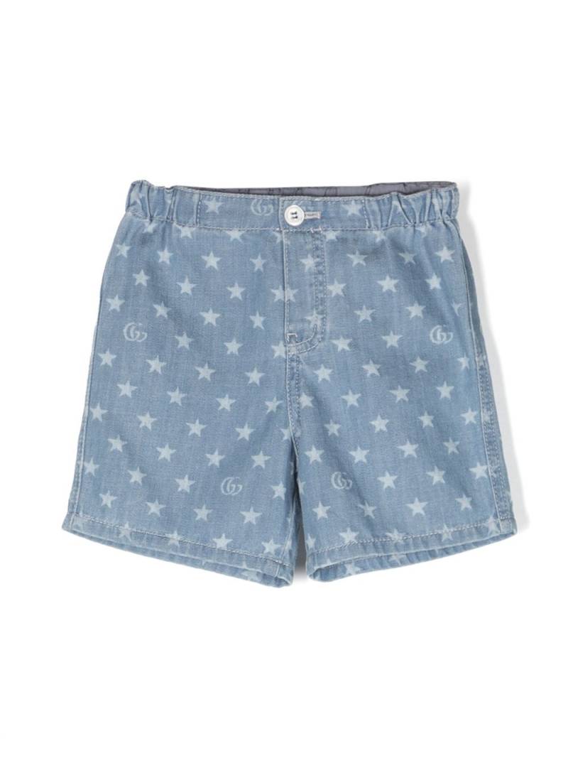 Gucci Kids star-print denim shorts - Blue von Gucci Kids