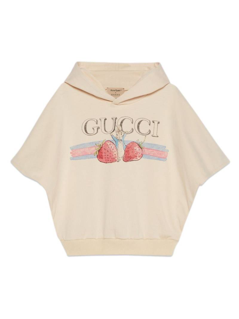 Gucci Kids x Peter Rabbit™ cotton hoodie - Neutrals von Gucci Kids