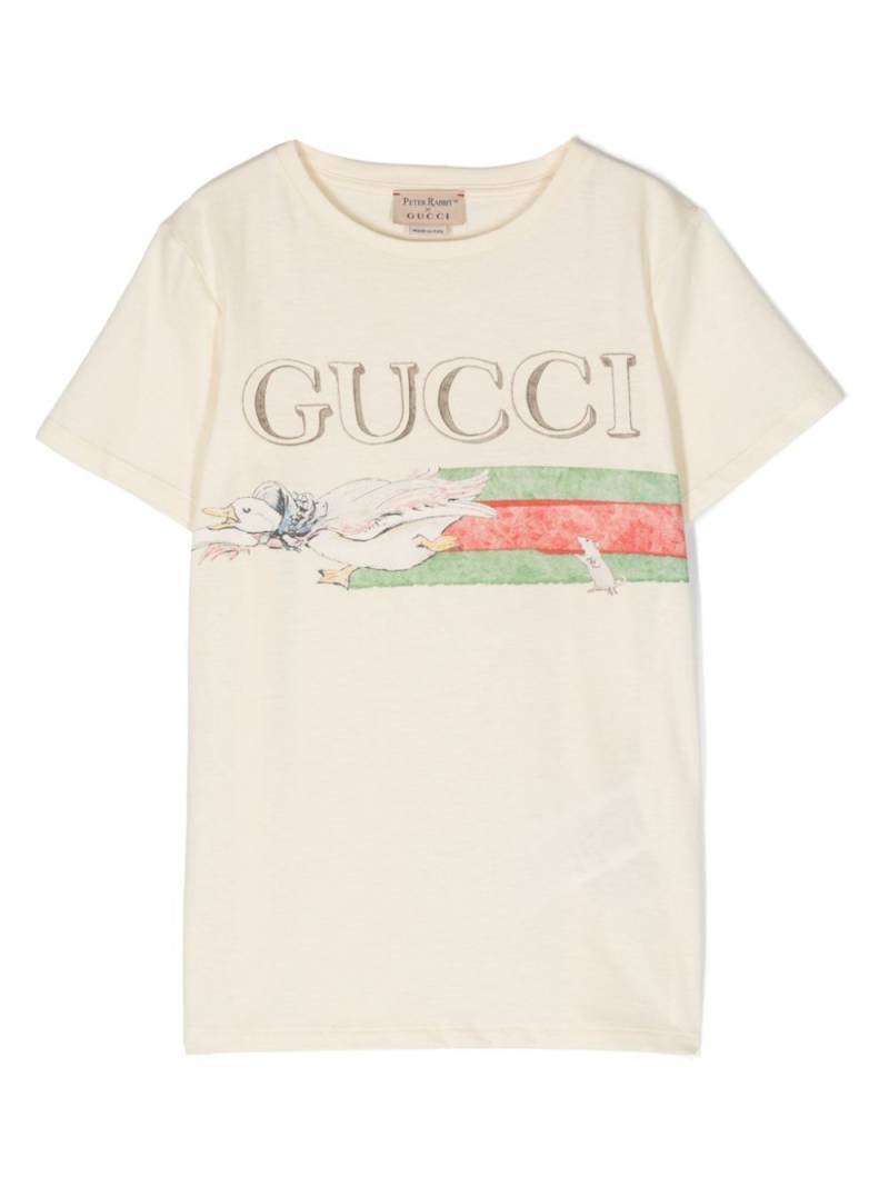 Gucci Kids x Peter Rabbit cotton T-shirt - Neutrals von Gucci Kids