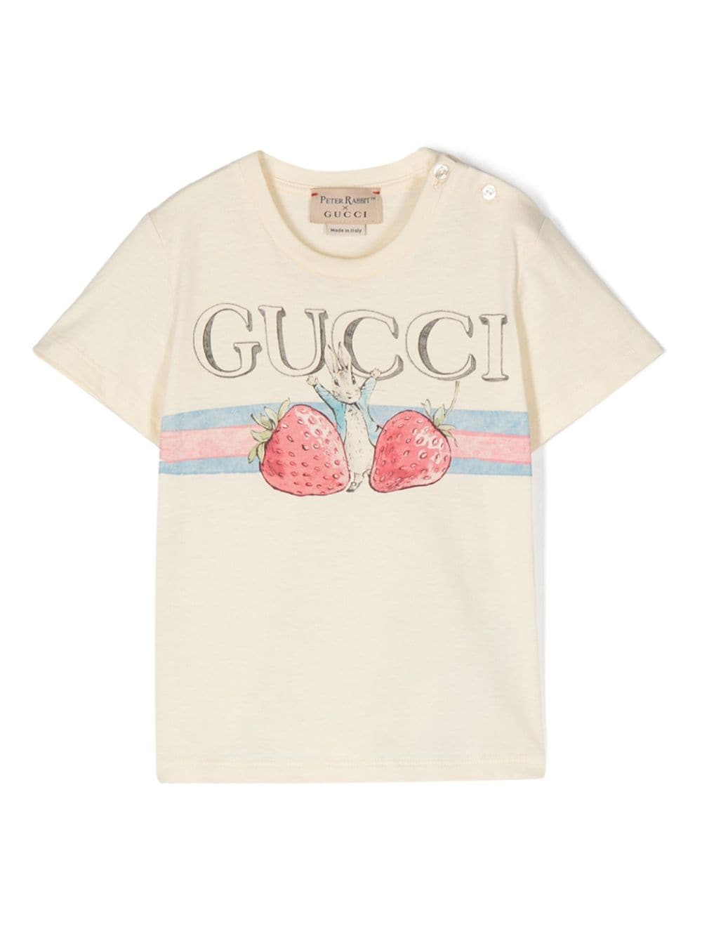 Gucci Kids x Peter Rabbit logo-print T-shirt - Neutrals von Gucci Kids