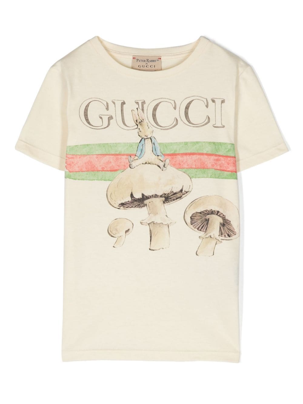 Gucci Kids x Peter Rabbit logo-print T-shirt - Neutrals von Gucci Kids