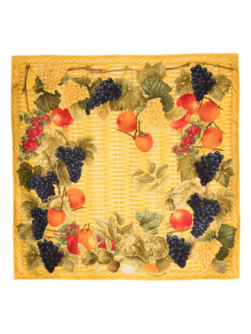 Gucci Pre-Owned 1990s Fruit-print scarf - Yellow von Gucci Pre-Owned