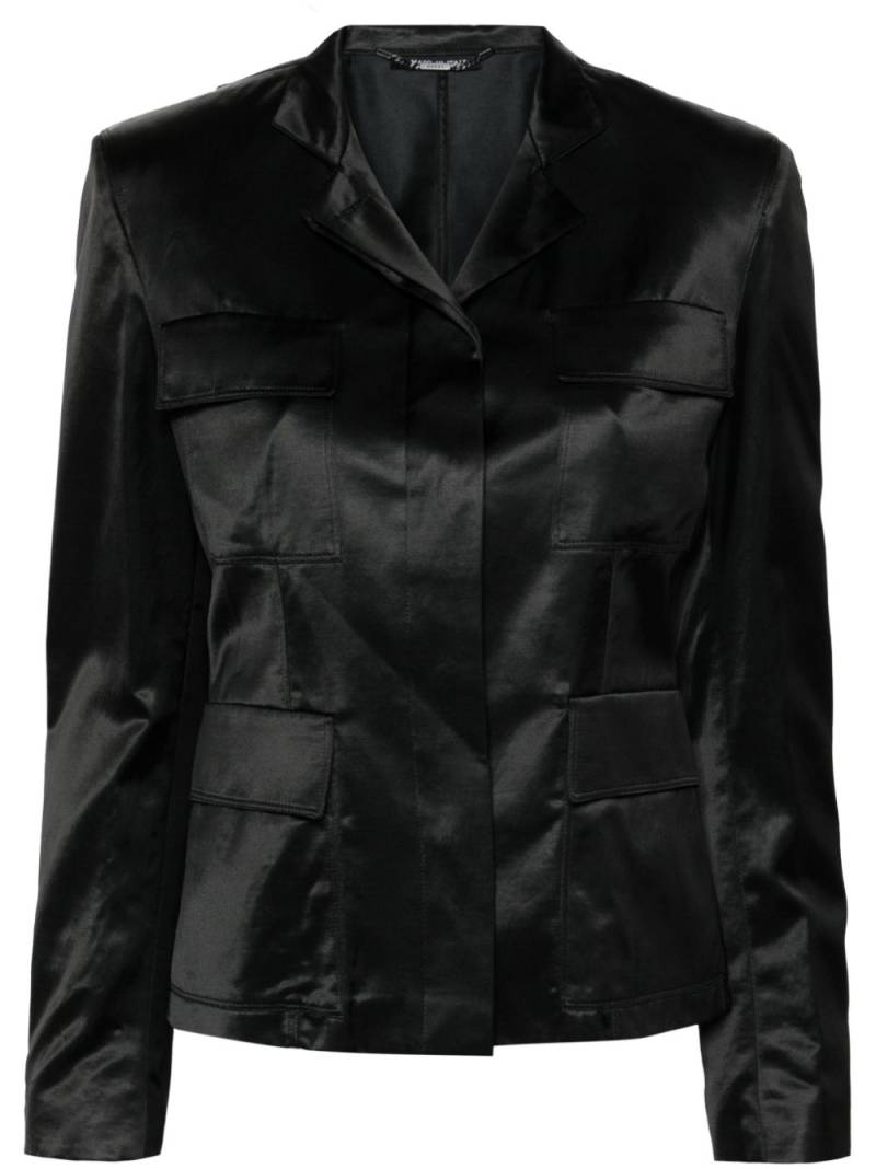 Gucci Pre-Owned 1990s single-breasted satin blazer - Black von Gucci Pre-Owned