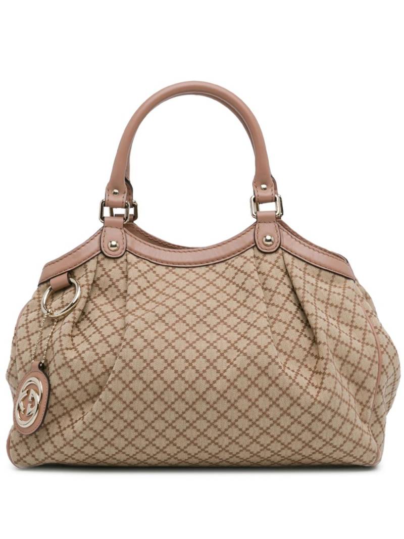 Gucci Pre-Owned 2000-2015 Canvas Diamante Sukey tote bag - Brown von Gucci Pre-Owned