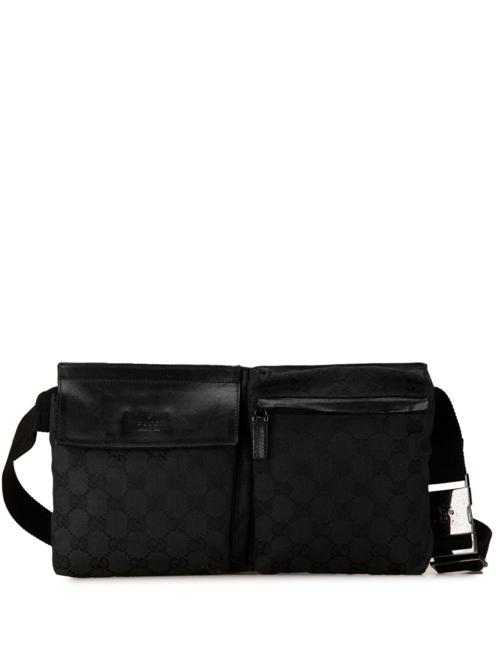 Gucci Pre-Owned 2000-2015 GG Canvas Double Pocket belt bag - Black von Gucci Pre-Owned