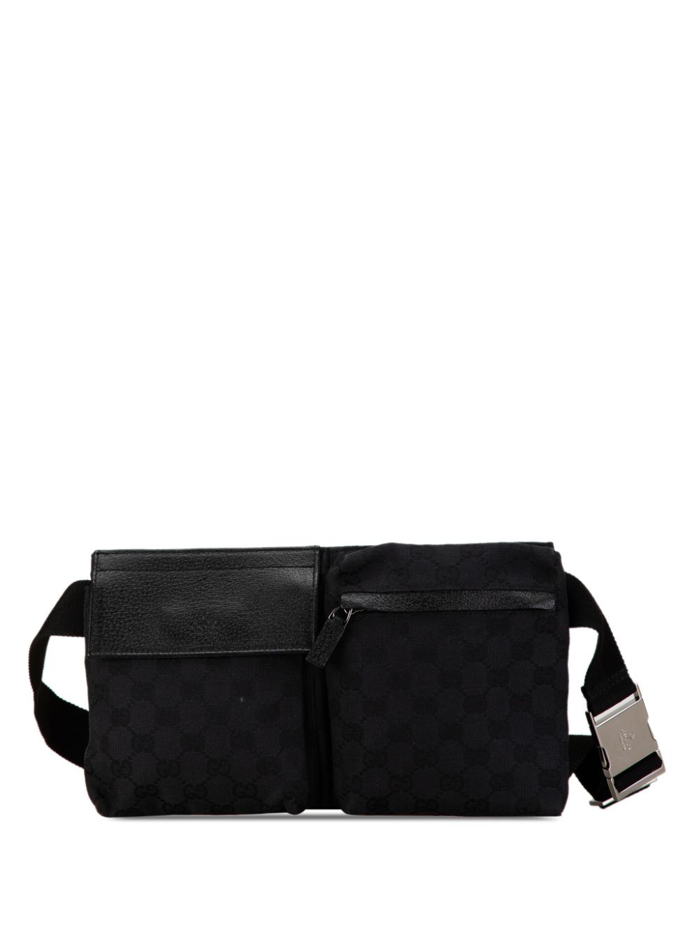 Gucci Pre-Owned 2000-2015 GG Canvas Double Pocket belt bag - Black von Gucci Pre-Owned