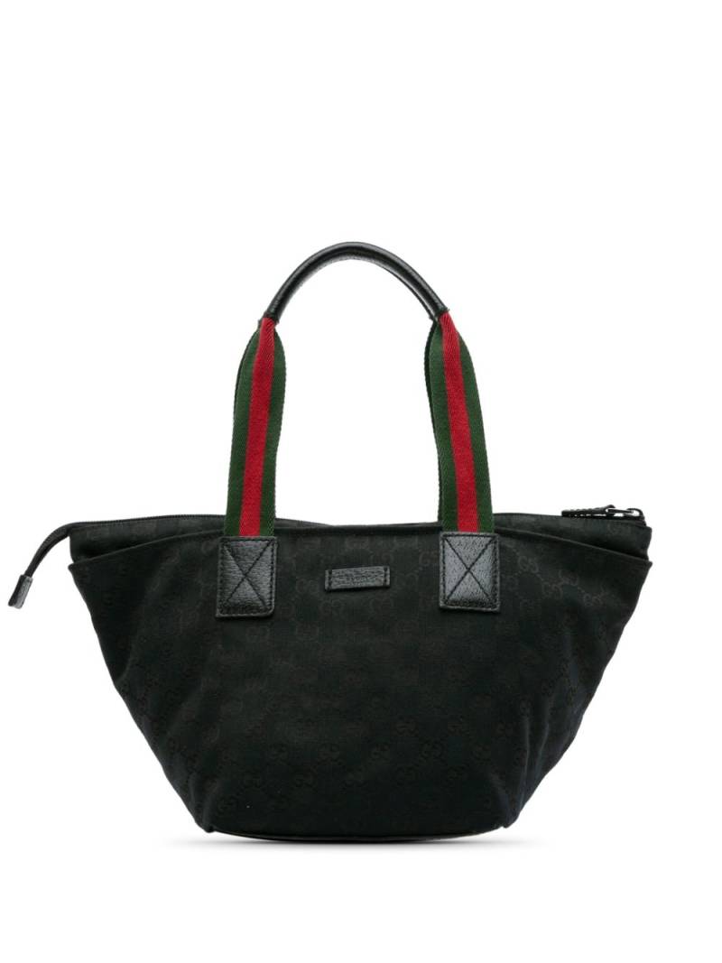 Gucci Pre-Owned 2000-2015 GG Canvas Web handbag - Black von Gucci Pre-Owned