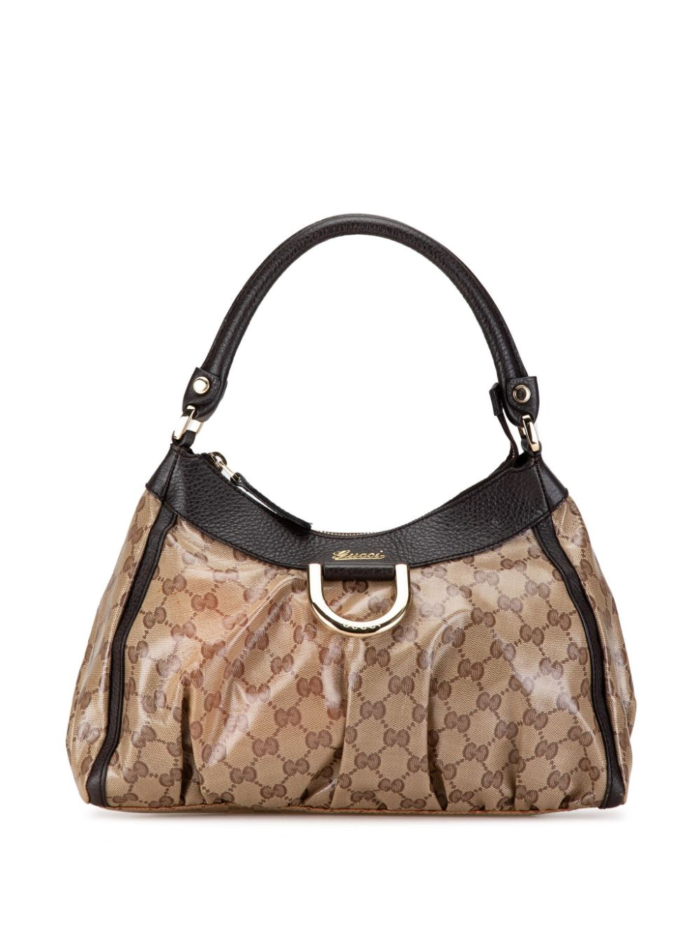 Gucci Pre-Owned 2000-2015 GG Crystal Abbey D Ring shoulder bag - Brown von Gucci Pre-Owned