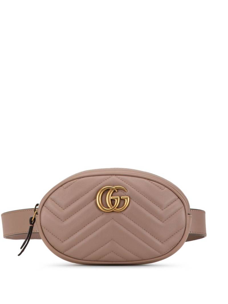 Gucci Pre-Owned 2000-2015 GG Marmont Matelasse belt bag - Brown von Gucci Pre-Owned