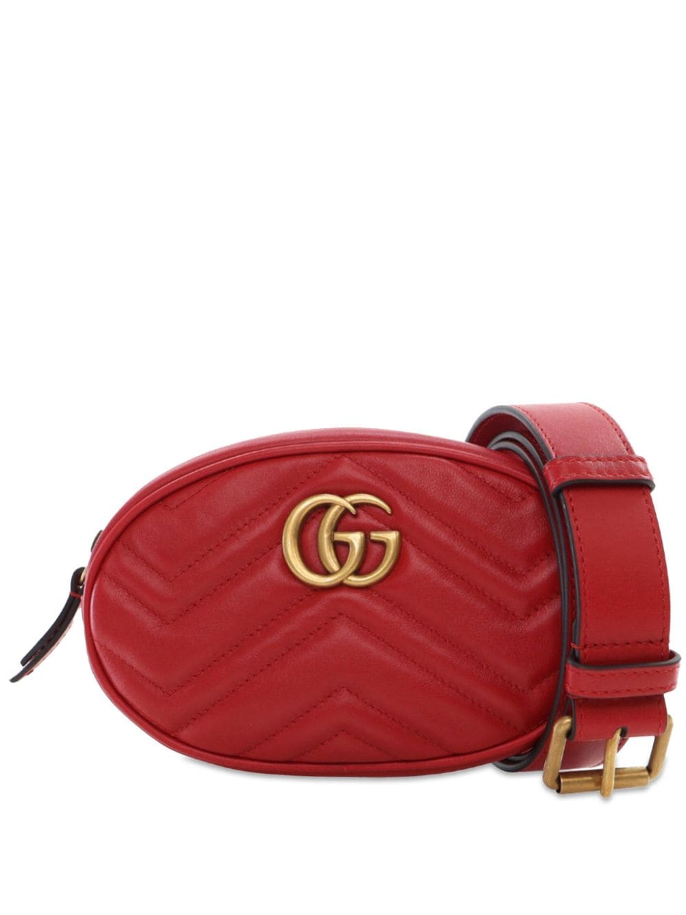 Gucci Pre-Owned 2000-2015 GG Marmont Matelasse belt bag - Red von Gucci Pre-Owned