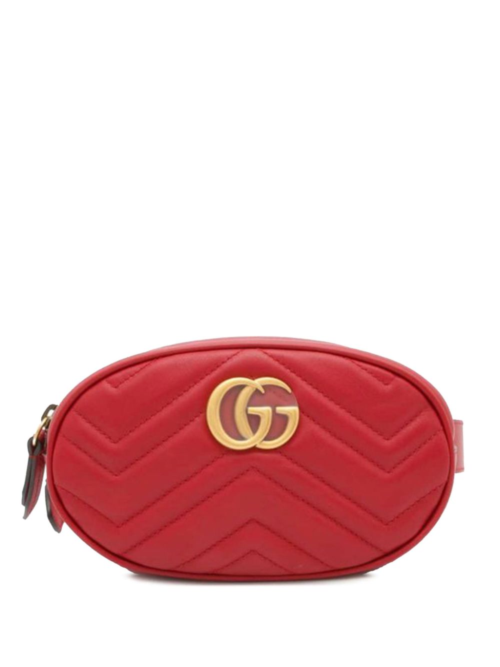 Gucci Pre-Owned 2000-2015 GG Marmont Matelasse belt bag - Red von Gucci Pre-Owned