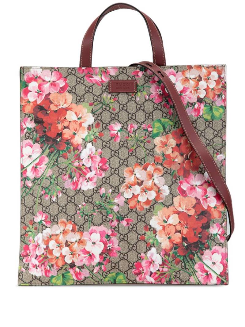 Gucci Pre-Owned 2000-2015 GG Supreme Blooms Convertible Soft Tote satchel - Brown von Gucci Pre-Owned