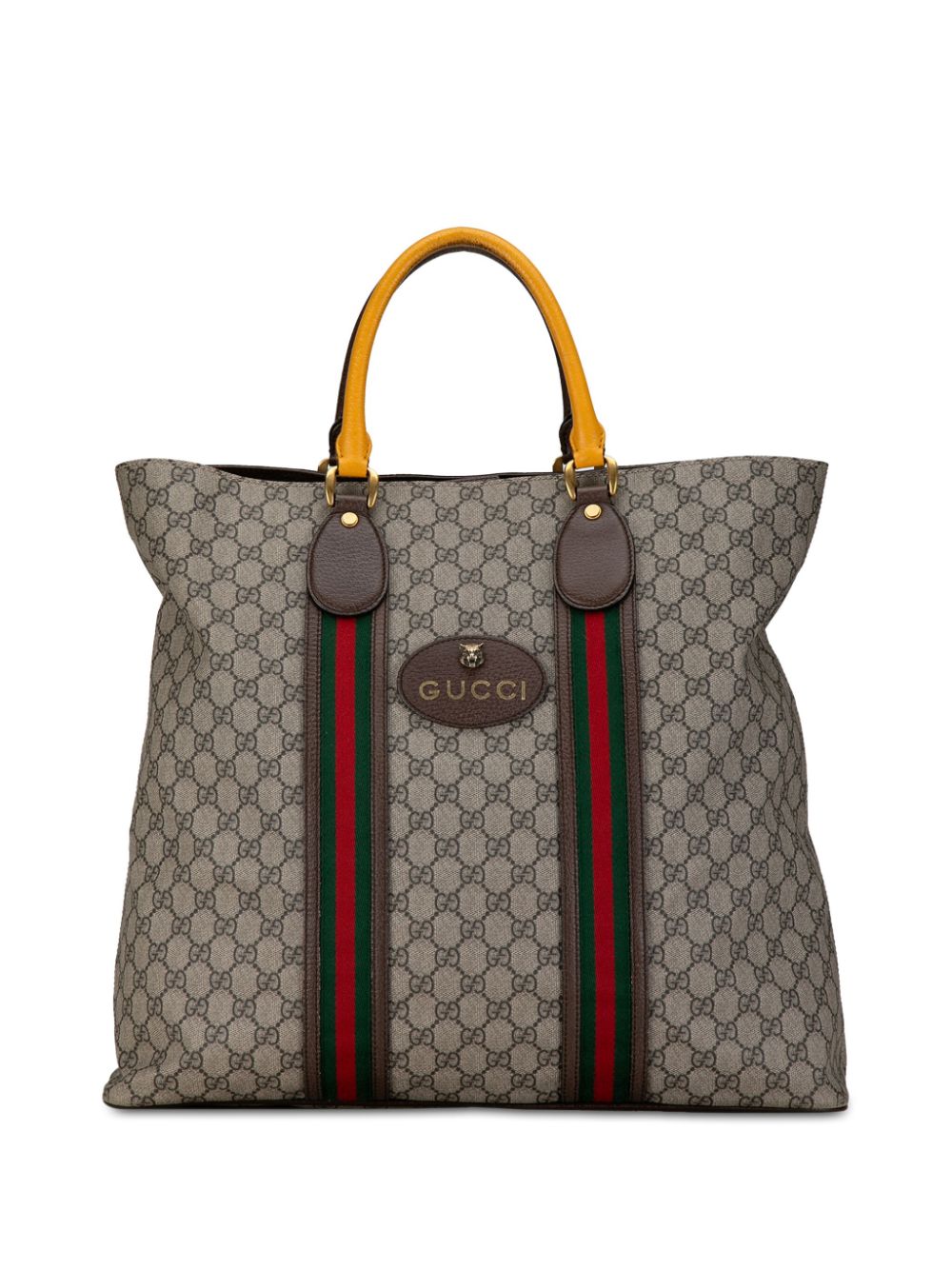 Gucci Pre-Owned 2000-2015 GG Supreme Web Neo Vintage tote bag - Brown von Gucci Pre-Owned