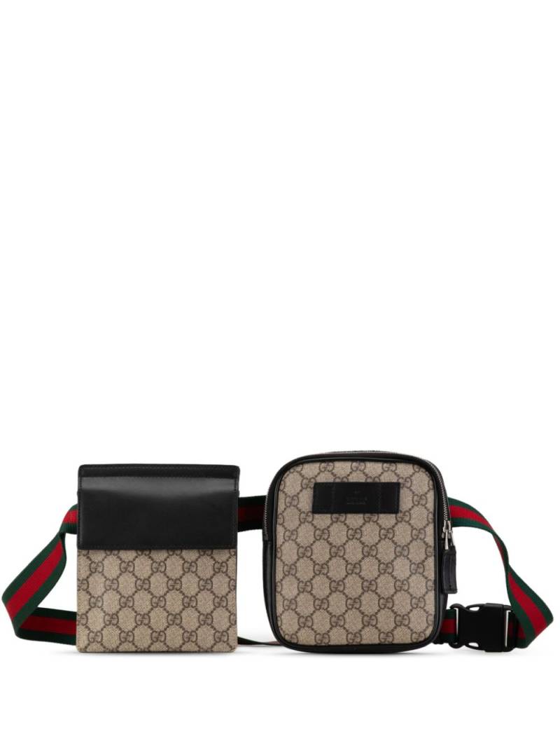 Gucci Pre-Owned 2000-2015 GG Supreme Web belt bag - Brown von Gucci Pre-Owned