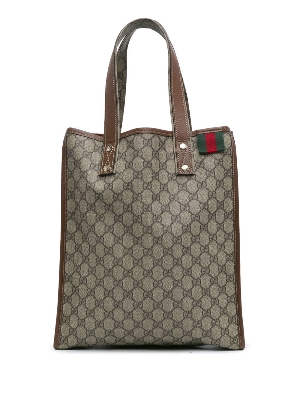 Gucci Pre-Owned 2000-2015 GG Supreme Web tote bag - Brown von Gucci Pre-Owned