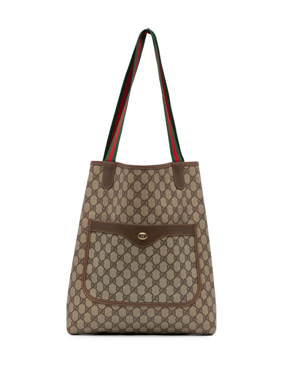 Gucci Pre-Owned 2000-2015 GG Supreme Web tote bag - Brown von Gucci Pre-Owned