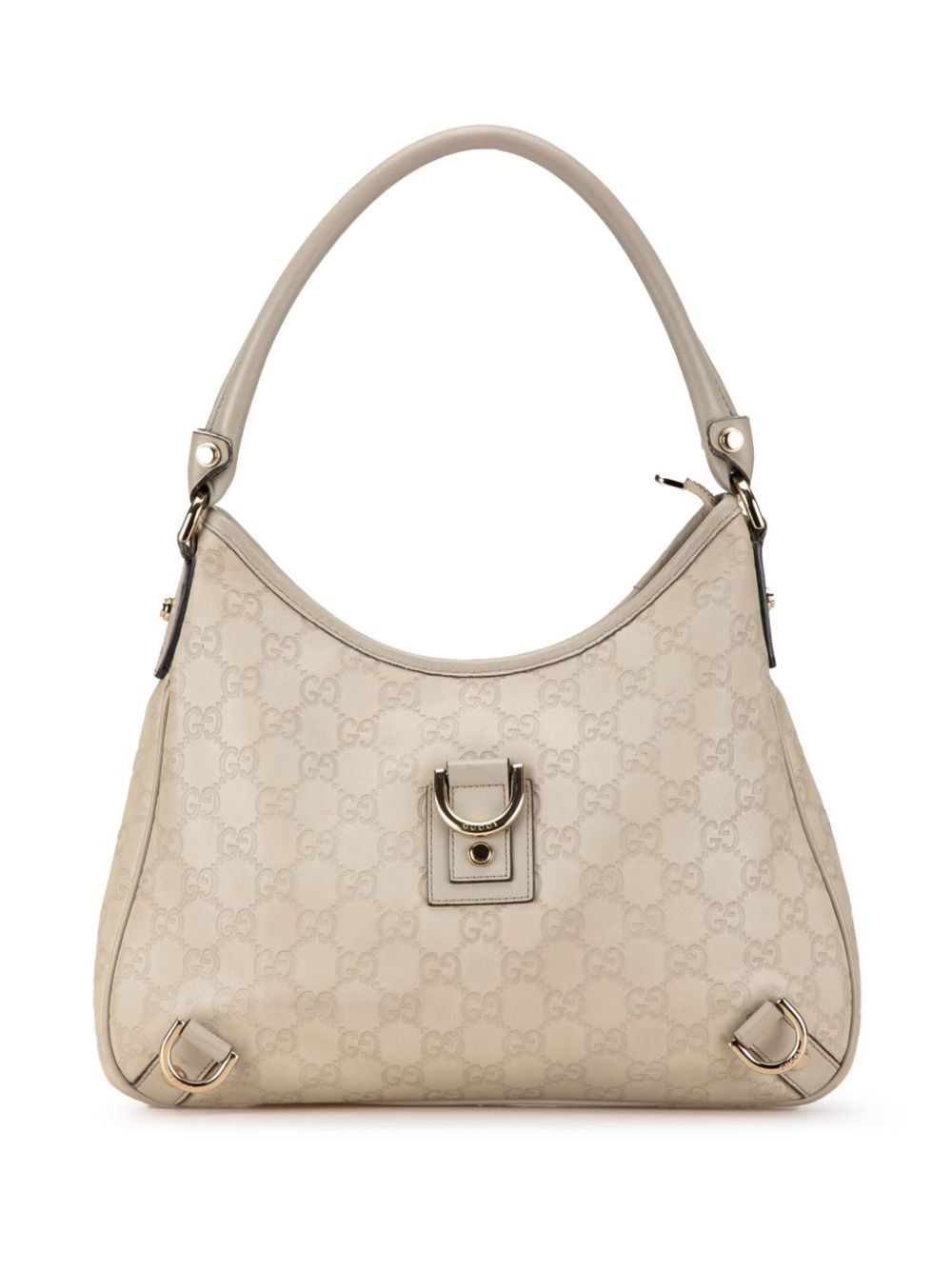 Gucci Pre-Owned 2000-2015 Guccissima Abbey D Ring shoulder bag - White von Gucci Pre-Owned