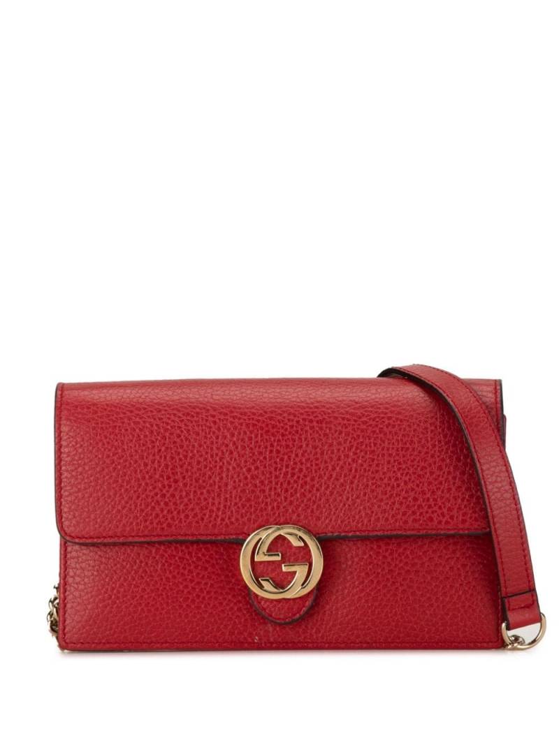 Gucci Pre-Owned 2000-2015 Interlocking G Dollar Wallet on Chain crossbody bag - Red von Gucci Pre-Owned