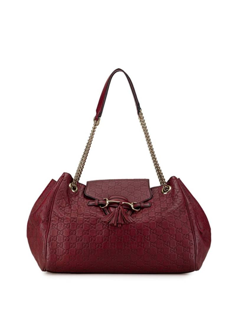 Gucci Pre-Owned 2000-2015 Large Guccissima Emily Chain shoulder bag - Red von Gucci Pre-Owned