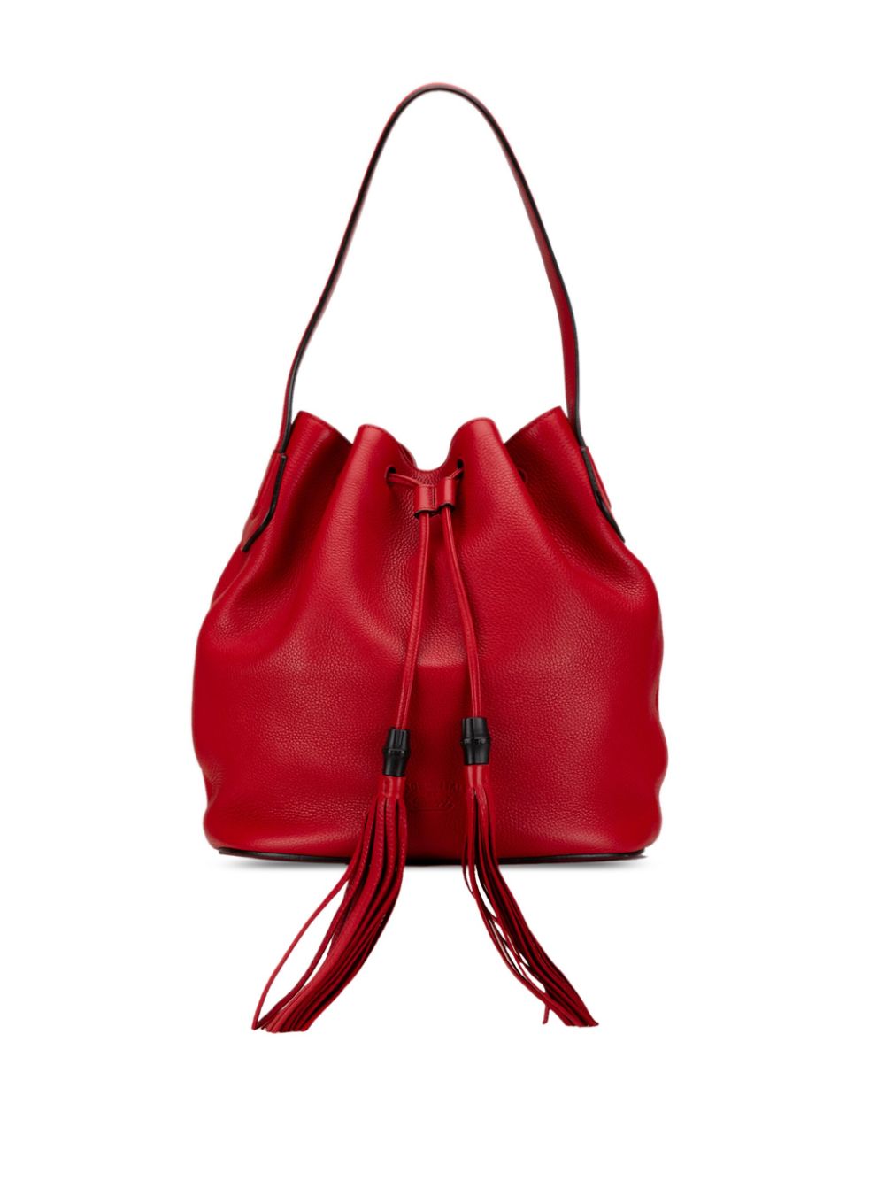 Gucci Pre-Owned 2000-2015 Leather Lady Tassel bucket bag - Red von Gucci Pre-Owned