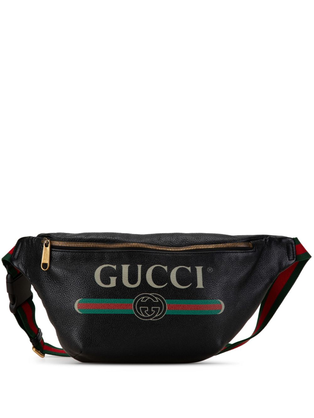 Gucci Pre-Owned 2000-2015 Leather Logo belt bag - Black von Gucci Pre-Owned