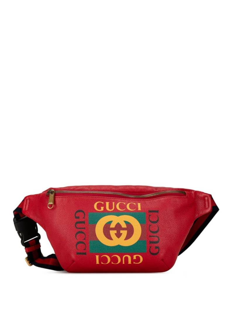 Gucci Pre-Owned 2000-2015 Leather Logo belt bag - Red von Gucci Pre-Owned