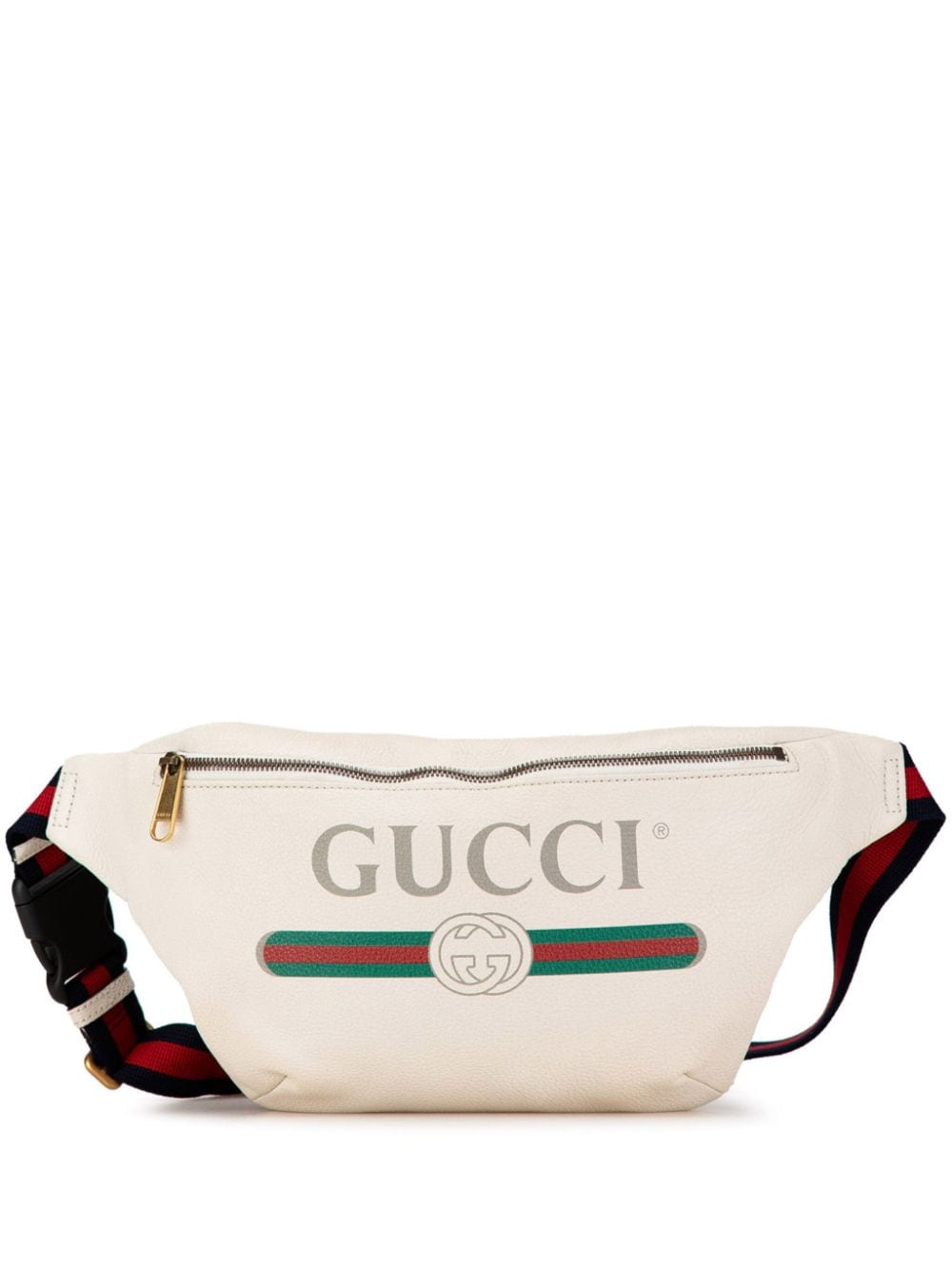 Gucci Pre-Owned 2000-2015 Leather Logo belt bag - White von Gucci Pre-Owned