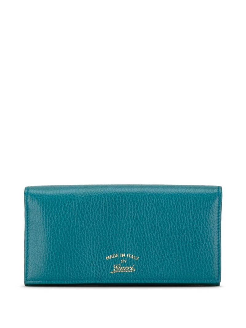 Gucci Pre-Owned 2000-2015 Leather Swing Continental Wallet long wallets - Blue von Gucci Pre-Owned