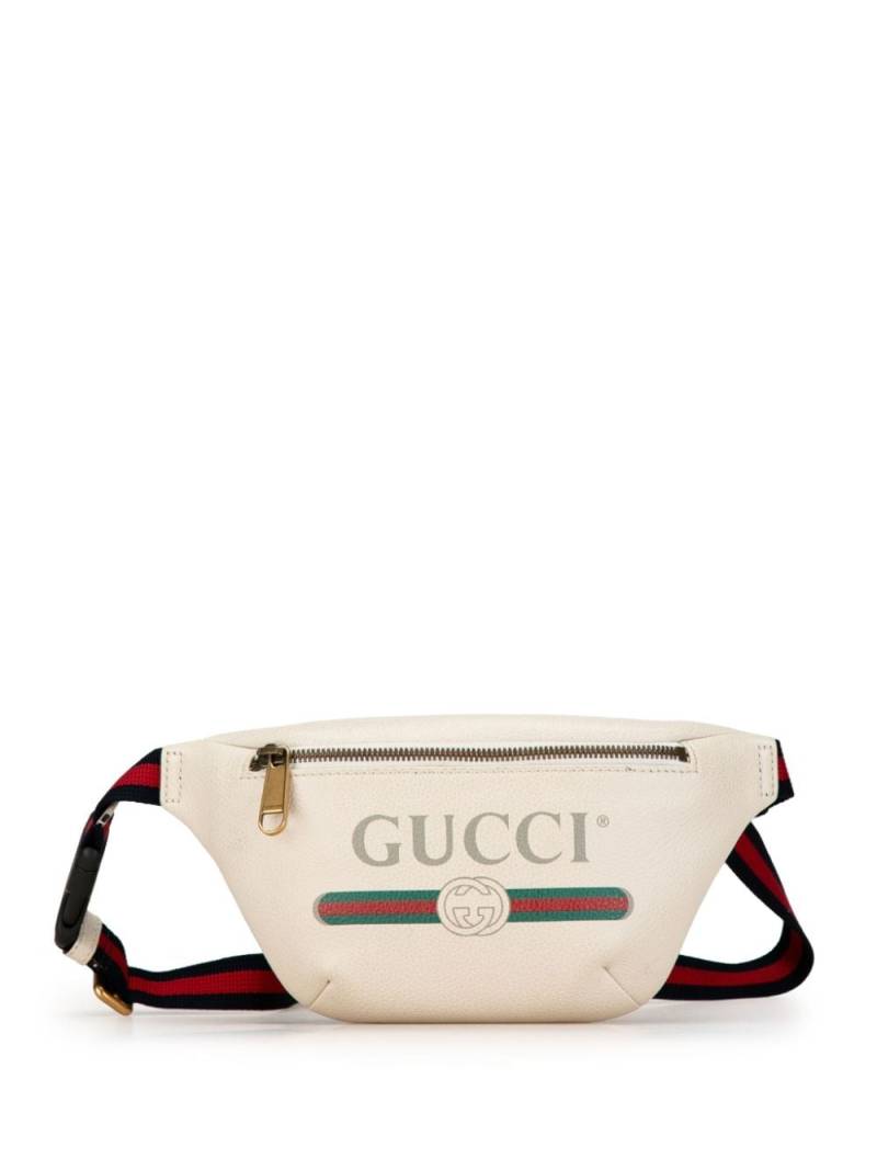 Gucci Pre-Owned 2000-2015 Logo Leather belt bag - White von Gucci Pre-Owned