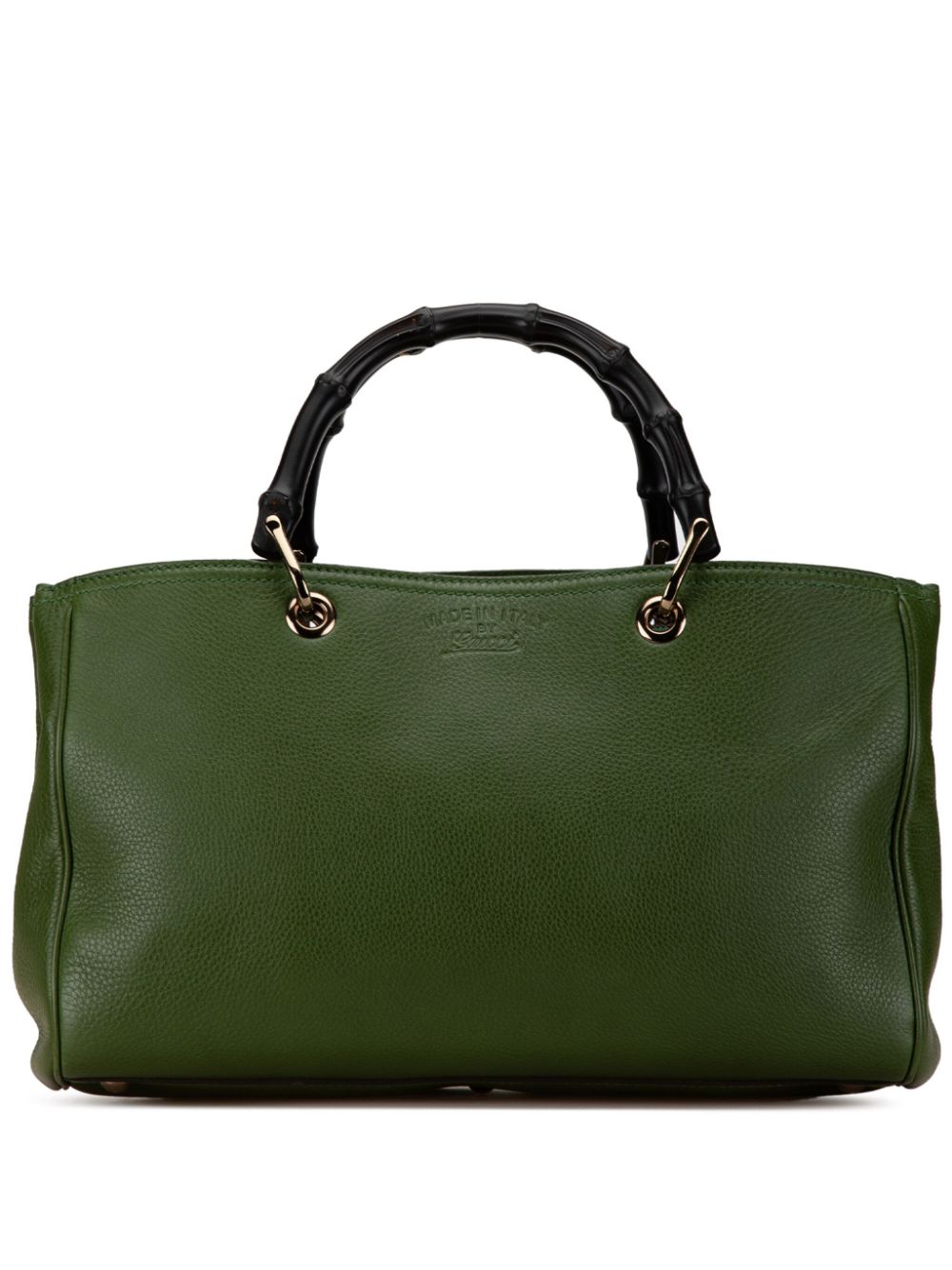 Gucci Pre-Owned 2000-2015 Medium Leather Bamboo Shopper satchel - Green von Gucci Pre-Owned