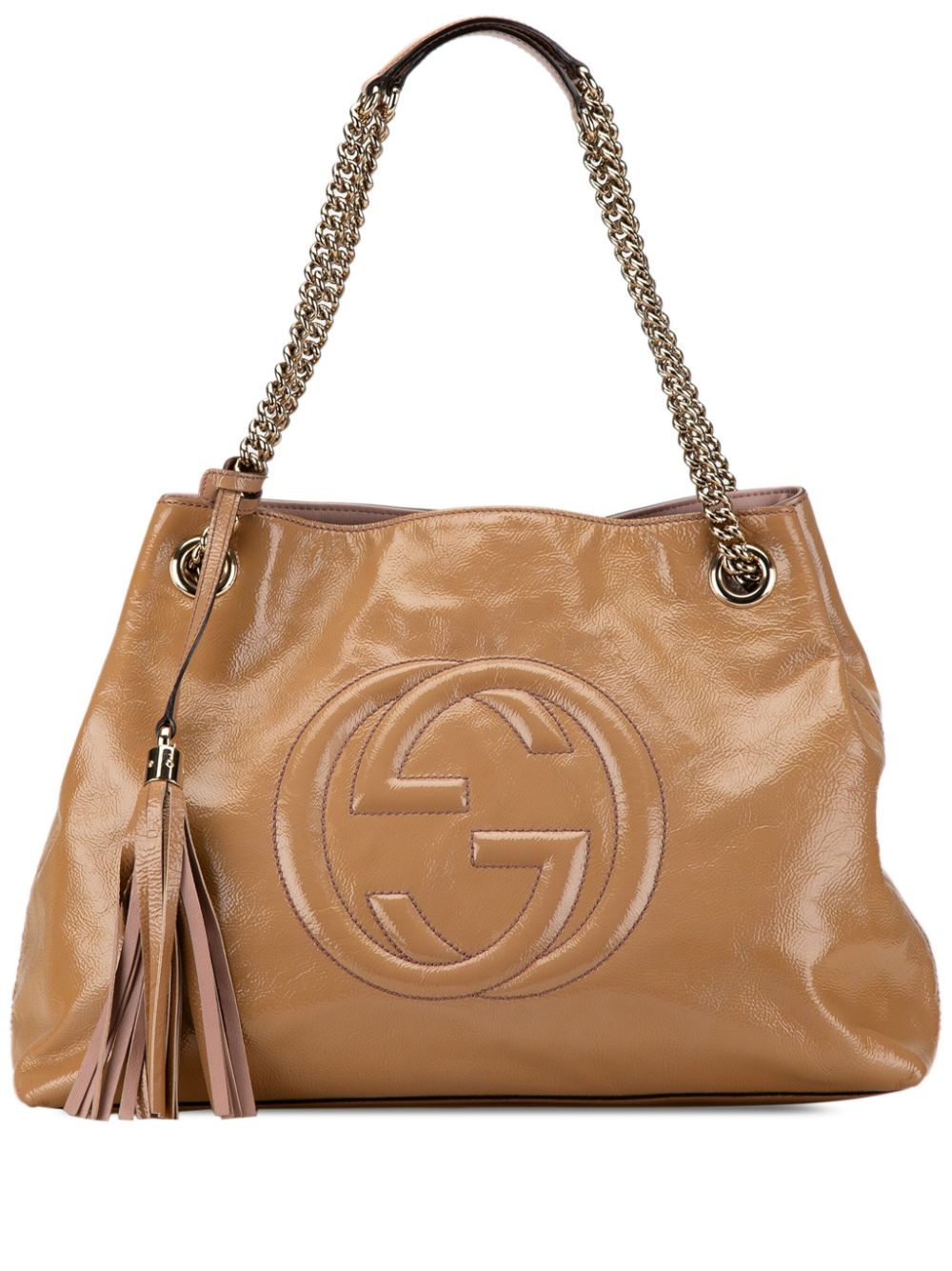 Gucci Pre-Owned 2000-2015 Medium Patent Soho Chain tote bag - Brown von Gucci Pre-Owned