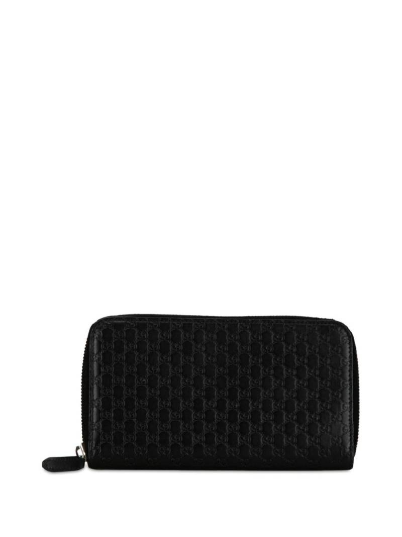 Gucci Pre-Owned 2000-2015 Microguccissima Zip Around Wallet long wallets - Black von Gucci Pre-Owned