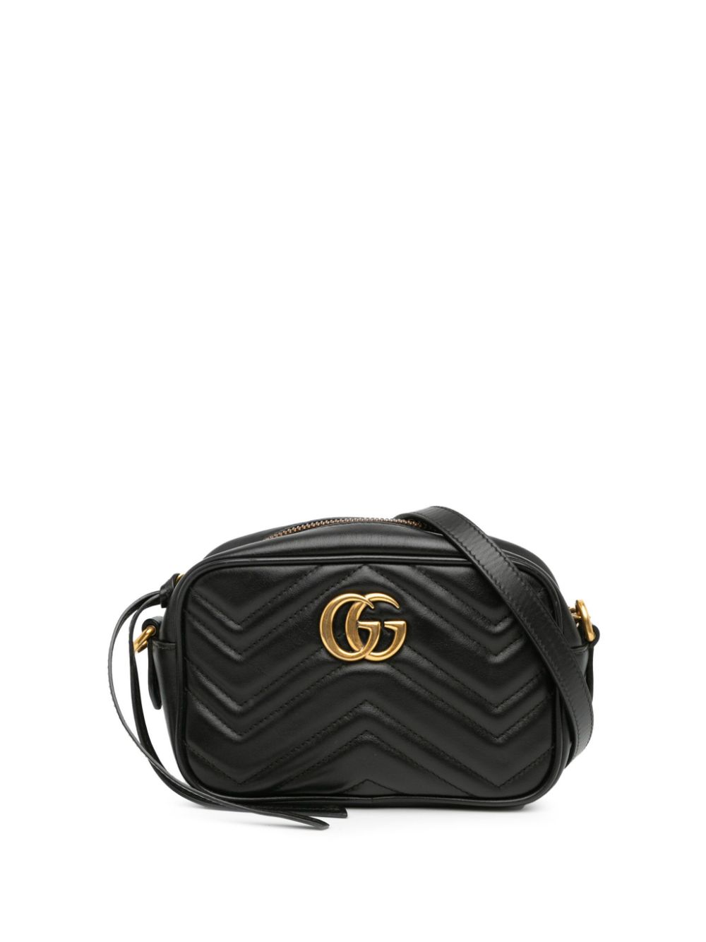 Gucci Pre-Owned 2000-2015 Mini GG Marmont Matelasse crossbody bag - Black von Gucci Pre-Owned