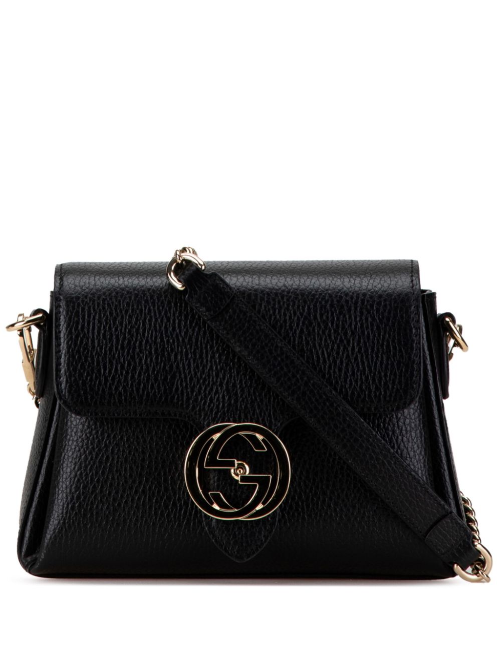 Gucci Pre-Owned 2000-2015 Small Dollar Calfskin Interlocking G crossbody bag - Black von Gucci Pre-Owned