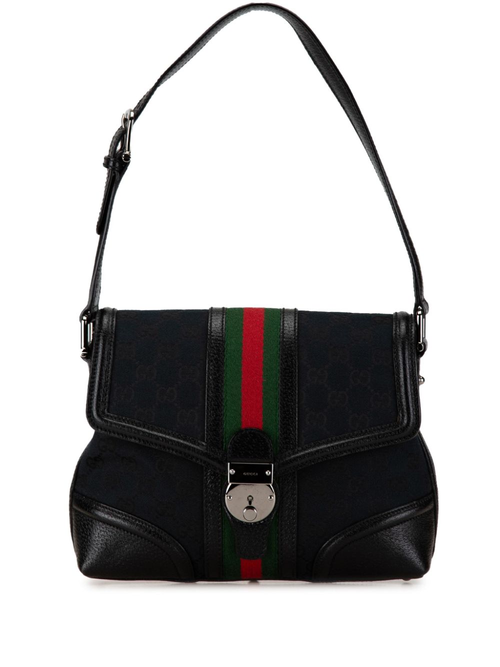 Gucci Pre-Owned 2000-2015 Small GG Canvas Web Treasure shoulder bag - Black von Gucci Pre-Owned