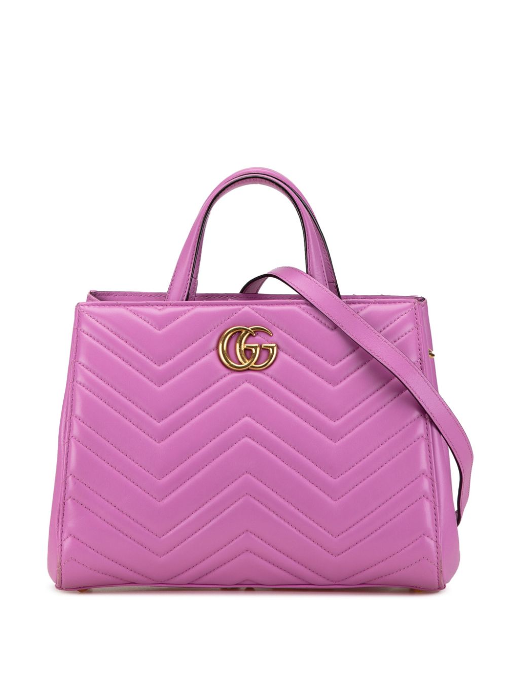 Gucci Pre-Owned 2000-2015 Small GG Marmont Matelasse satchel - Pink von Gucci Pre-Owned